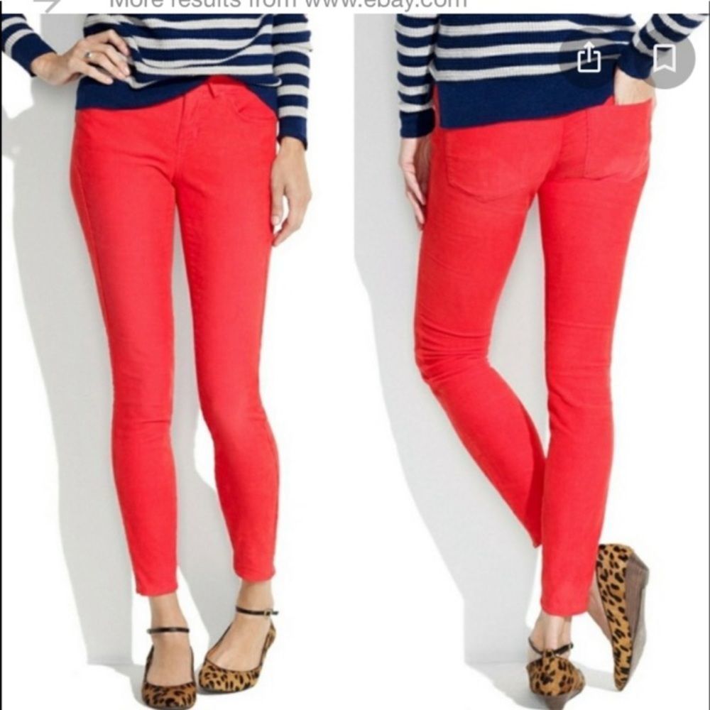 Madewell Women's Skinny Jeans in Bright Red